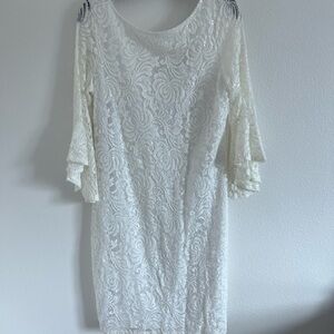 Elegant White Lace Dress